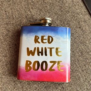 🎉5/$20🎉 Red white booze metal flask